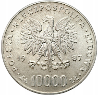 PRL. 10.000 złotych 1987 Jan Paweł II – SREBRO