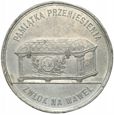 Medal 1890 - Przeniesienia Zwłok Adama Mickiewicza na Wawel, cynk