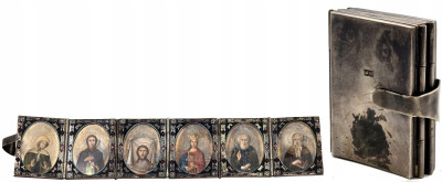 Rosja. Składane pudełko religijne – SREBRO 84
