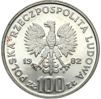 PRL. 100 złotych 1982 Bocian – SREBRO