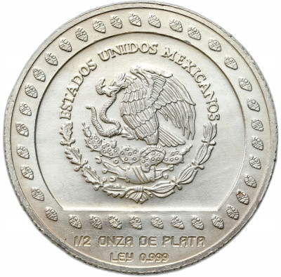 Meksyk. 50 peso 1992, Guerrero Aguila – 1/2 UNCJI SREBRA