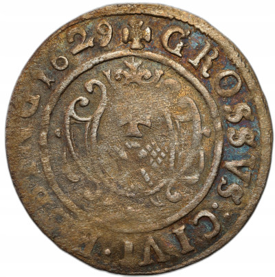 Gustaw II Adolf (1617–1632) - okupacja szwedzka. Grosz 1629, Elbląg