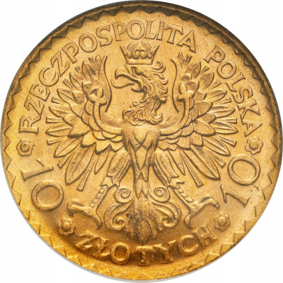 II RP. 10 złotych 1925 Bolesław Chrobry NGC MS63 / ZŁOTO