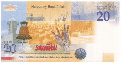Banknot NBP. 20 złotych 2021 Lech Kaczyński - warto być Polakiem