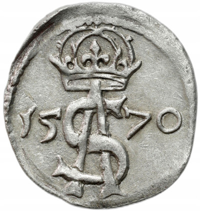 Zygmunt II August. Dwudenar 1570, Wilno – ŁADNY