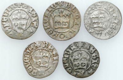 Jan I Olbracht (1492-1501). Półgrosz koronny, Kraków, 5 sztuk