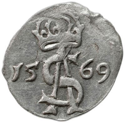 Zygmunt II August. Dwudenar 1569, Wilno – ŁADNY