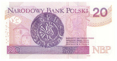 Banknot 20 złotych 2012 - rzadka seria AA
