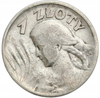 II RP. 1 złoty 1925, Londyn, kropka po dacie