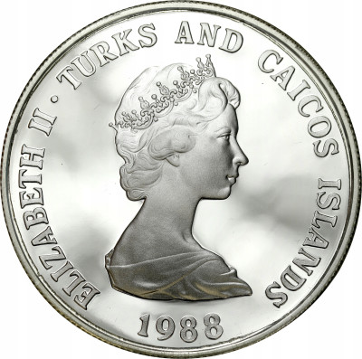 Turks i Caicos. 1 korona 1988