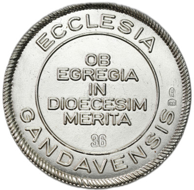 Belgia. Medal. Diecezja Gandawska – SREBRO