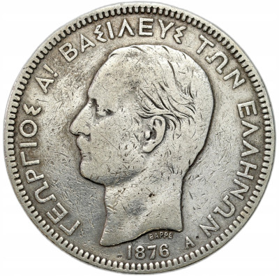 Grecja. 5 drachm 1876 – SREBRO