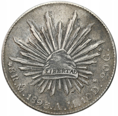 Meksyk. 8 reali 1893 „Mo”, Meksyk – SREBRO