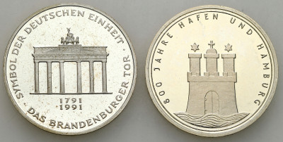 Niemcy. 10 marek 1989-1991, SREBRO – 2 szt