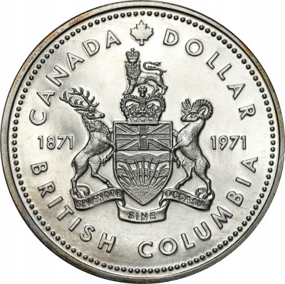 Kanada. 1 dolar 1971 Kolumbia brytyjska – SREBRO