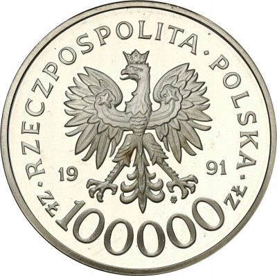 100.000 złotych 1991 Hubal – SREBRO