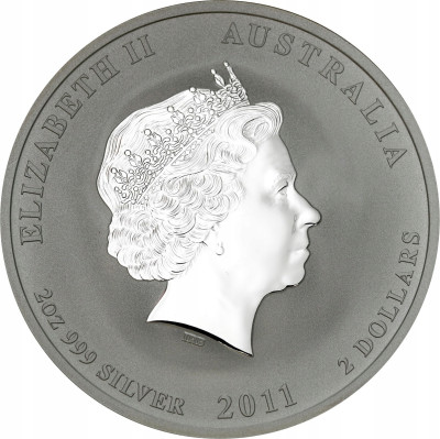 Australia 2 dolary 2011 rok królika - SREBRO 2 UNCJE