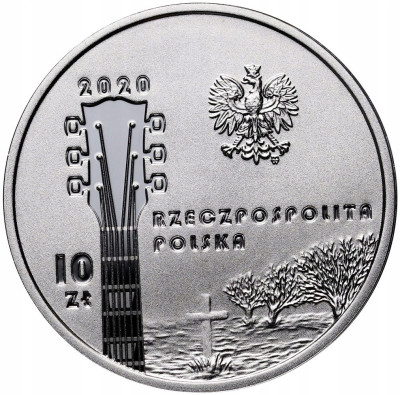 10 złotych 2020 Historia Polskiej Muzyki, Krzysztof Klenczon – SREBRO