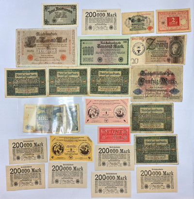 Niemcy. Banknoty zestaw – 23 szt