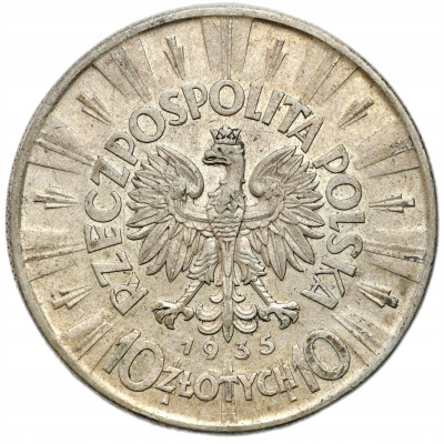 II RP. 10 złotych 1935 Piłsudski – SREBRO