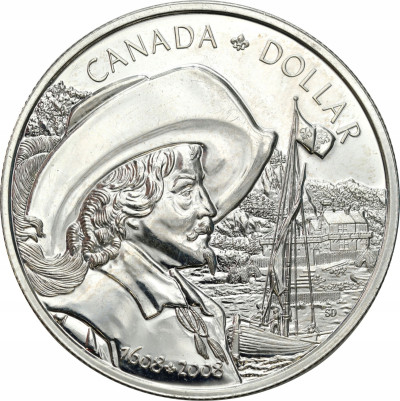 Kanada. 1 dolar 2008, 400-lat Quebec – SREBRO