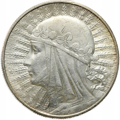 II RP. 10 złotych 1933 głowa kobiety – BARDZO ŁADNE