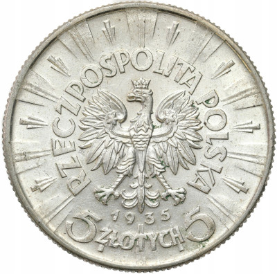 II RP. 5 złotych 1935 Piłsudski – BARDZO ŁADNY