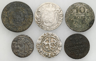 Polska XIV-XIX w. Zestaw – 6 sztuk