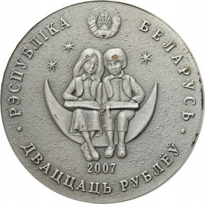 Białoruś. 20 Rubli 2007, Alicja po drugiej stronie – SREBRO