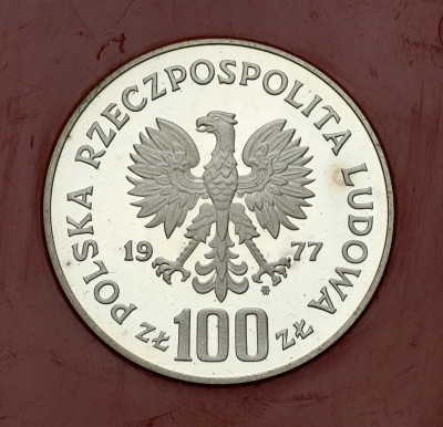 PRÓBA SREBRO 100 złotych 1977 Reymont