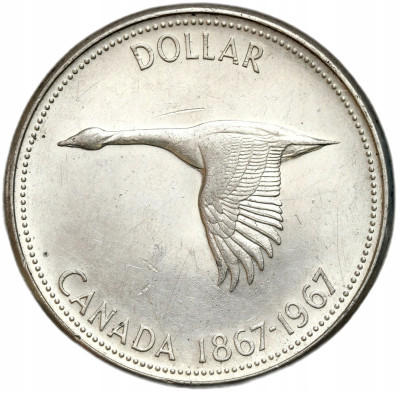 Kanada. 1 dolar 1967, 100-lecie Kanady – SREBRO