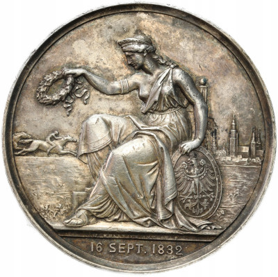 Śląsk. Medal - 50 rocznicy Śląskiego Towarzystwa Wyścigów Konnych 1882