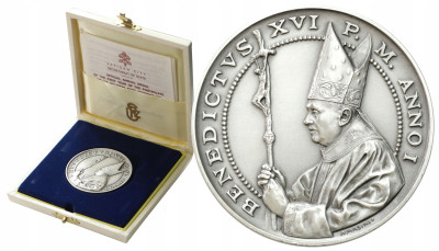 Watykan. Medal Benedykt XVI – SREBRO