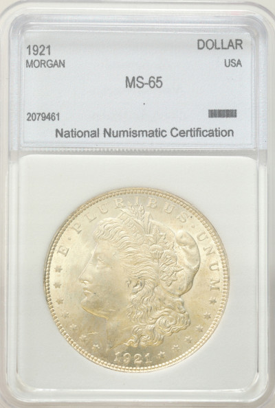 USA 1 dolar 1921 Filadelfia NNC MS65 - SREBRO