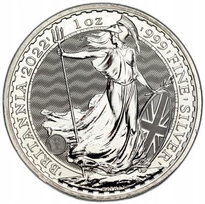Wielka Brytania - 2 Funty 2022 Uncja SREBRA Britania - SREBRO