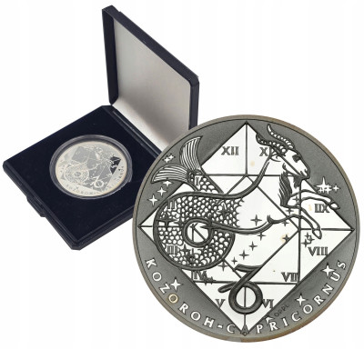 Medal znaki zodiaku – koziorożec, SREBRO