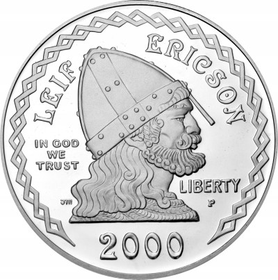 USA. 1 dolar 2000, Leif Eriksson – SREBRO