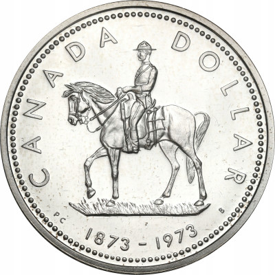Kanada. 1 dolar 1973, 100 lat Policji Konnej – SREBRO