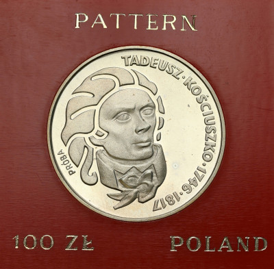 PRÓBA SREBRO 100 złotych 1976 Tadeusz Kościuszko
