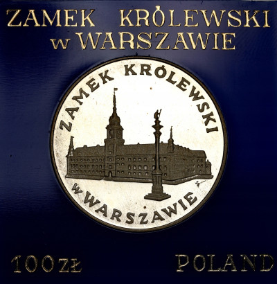 PRL - 100 złotych 1975 Zamek Królewski w Warszawie – SREBRO