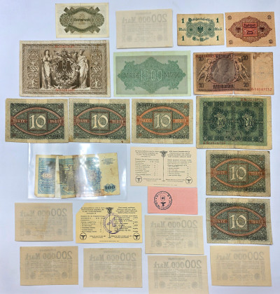 Niemcy. Banknoty zestaw – 23 szt