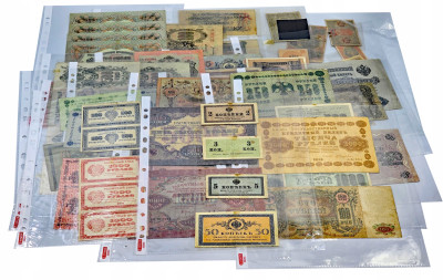 Rosja, banknoty, zestaw 62 sztuk