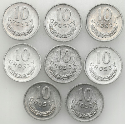 PRL. 10 groszy 1961-1974 – 8 szt