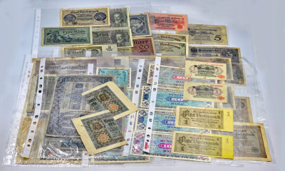 Niemcy, banknoty, zestaw 74 sztuk