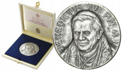 Watykan. Medal Benedykt XVI – SREBRO