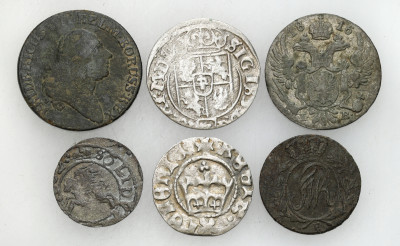 Polska XIV-XIX w. Zestaw – 6 sztuk