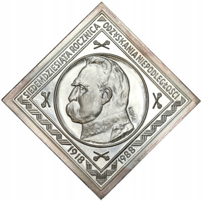 KOPIA SREBRO 5 złotych 1934 klipa Piłsudski 1988