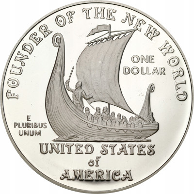 USA. 1 dolar 2000, Leif Eriksson – SREBRO