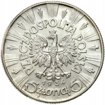 II RP. 5 złotych 1934 Piłsudski - BARDZO ŁADNY