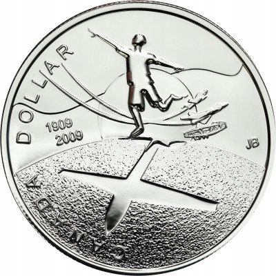 Kanada 1 dolar, 2009 100 lat lotnictwa w Kanadzie – SREBRO